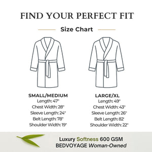 Bamboo Cotton Bath Robe - Viscose from Bamboo + Cotton - Charcoal by BedVoyage