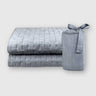 Bamboo Cotton Quilted Shams - Viscose from Bamboo + Cotton - 2pk - Standard - Silver
