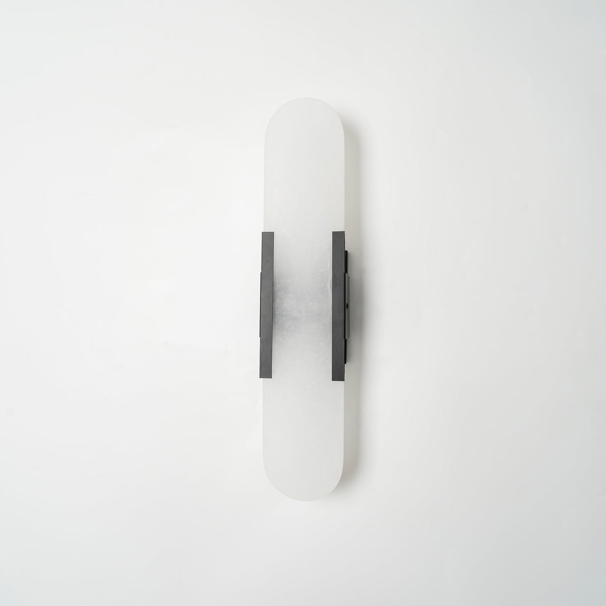 Alvora | Oblong Alabaster Wall Sconce with Brass Accents | Warm Diffused Glow for Foyers