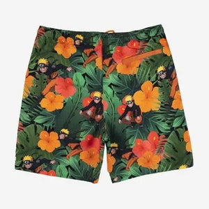 Naruto Shinobi Men's Elastic Waist Swim Shorts Trunks Swimwear UPF 50+