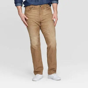 Goodfellow & Co Men's Tall Mid Rise Straight Leg Fit Below Knee Denim Jeans