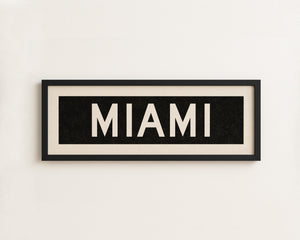 Framed Miami Florida Bus Scroll