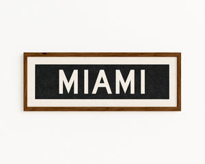 Framed Miami Florida Bus Scroll