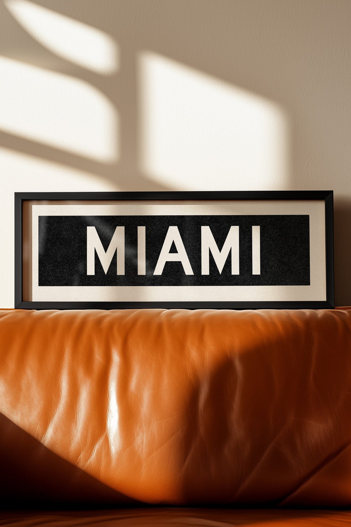 Framed Miami Florida Bus Scroll