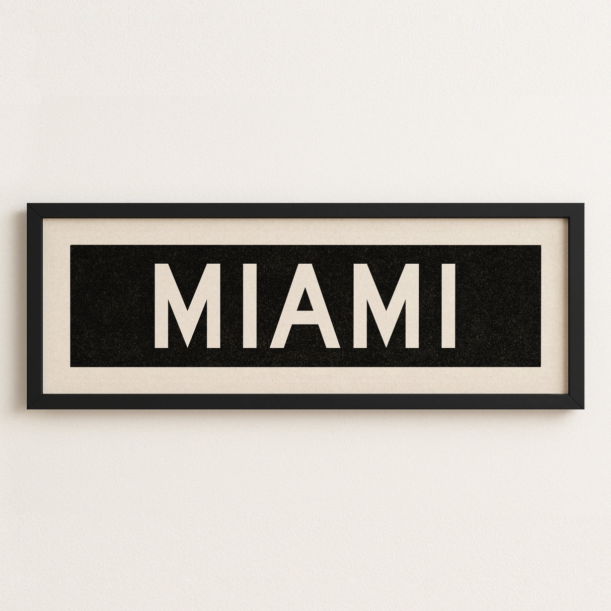 Framed Miami Florida Bus Scroll