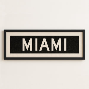 Framed Miami Florida Bus Scroll
