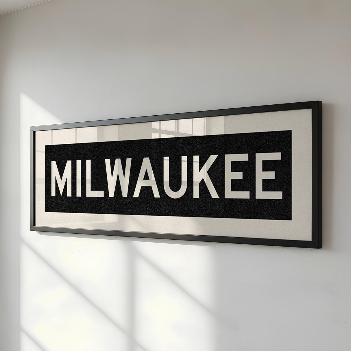 Framed Milwaukee Wisconsin Bus Scroll