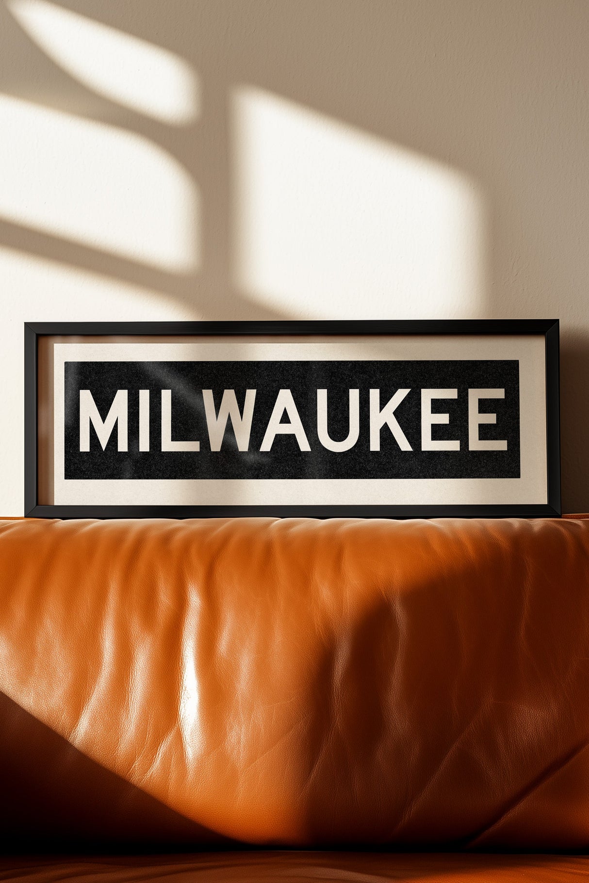 Framed Milwaukee Wisconsin Bus Scroll