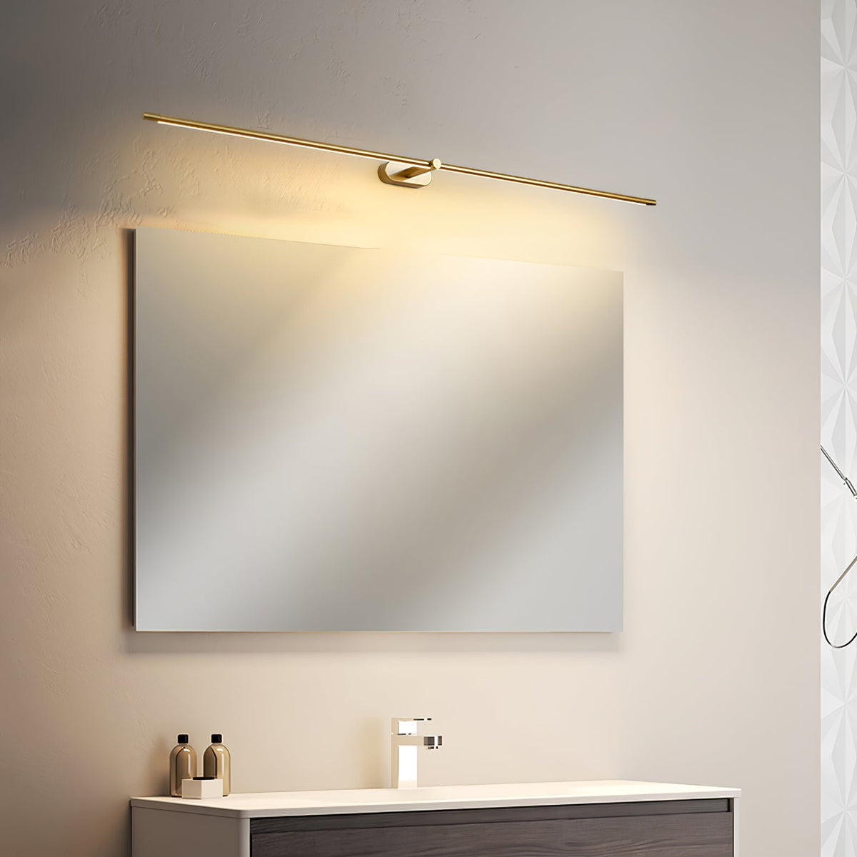 Hardwired Linear LED Wall Lamp with Dimmable Option | Slim Vanity Mirror Light