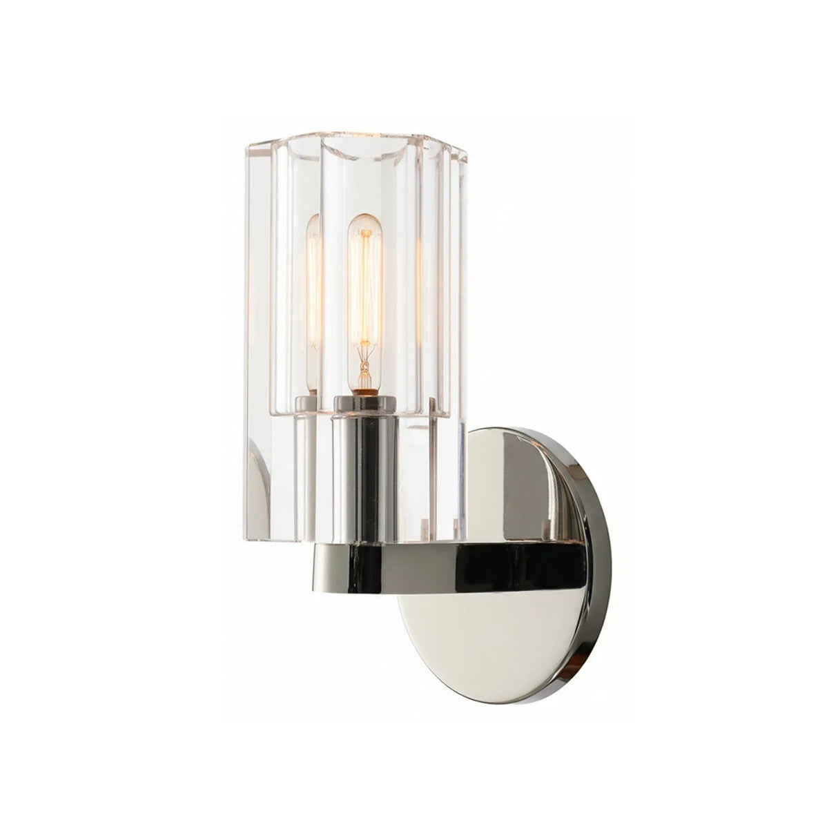 Industrial Glass Wall Sconce E12 Dimmable Modern Bathroom Light