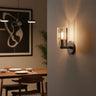 Industrial Glass Wall Sconce E12 Dimmable Modern Bathroom Light