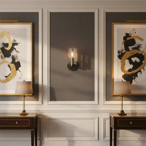 Industrial Glass Wall Sconce E12 Dimmable Modern Bathroom Light