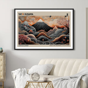 Modern Japanese Wall Art Canvas Print – Framed Yayoi Kusama