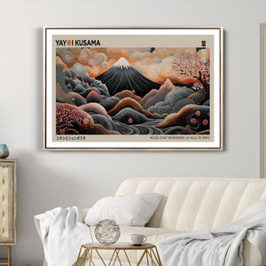 Modern Japanese Wall Art Canvas Print – Framed Yayoi Kusama