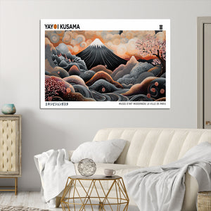 Modern Japanese Wall Art Canvas Print – Framed Yayoi Kusama