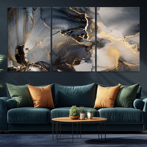Modern Marble Fluid Effect Wall Art Abstract Canvas Wall Art