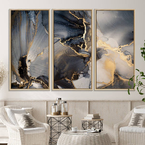 Modern Marble Fluid Effect Wall Art Abstract Canvas Wall Art