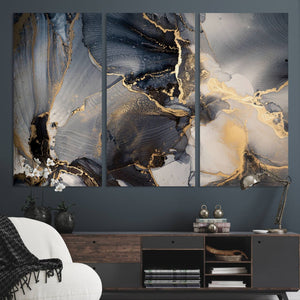 Modern Marble Fluid Effect Wall Art Abstract Canvas Wall Art