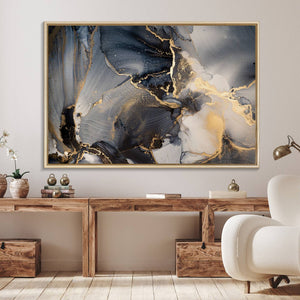 Modern Marble Fluid Effect Wall Art Abstract Canvas Wall Art