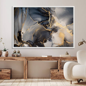 Modern Marble Fluid Effect Wall Art Abstract Canvas Wall Art