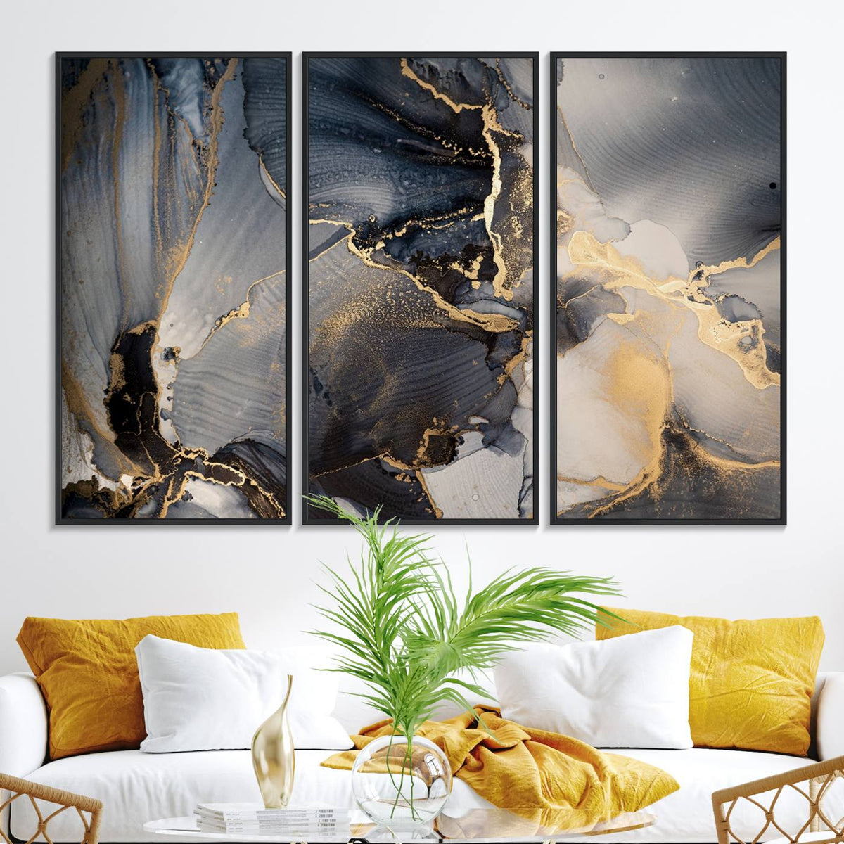 Modern Marble Fluid Effect Wall Art Abstract Canvas Wall Art