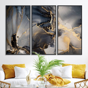 Modern Marble Fluid Effect Wall Art Abstract Canvas Wall Art