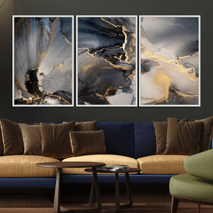 Modern Marble Fluid Effect Wall Art Abstract Canvas Wall Art