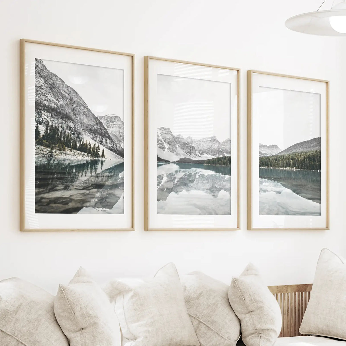 Moraine Lake Nature 3 Piece Wall Art. Nordic Mountain Prints – Tuesday ...