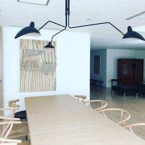 Arachnia | Suspended 3-Arm Ceiling Light with Rotating Reflectors, Black or White Finish