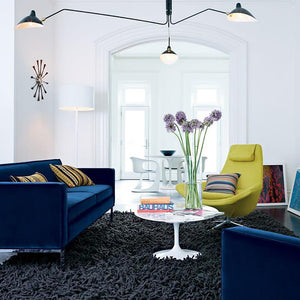 Arachnia | Suspended 3-Arm Ceiling Light with Rotating Reflectors, Black or White Finish