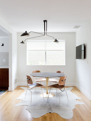 Arachnia | Suspended 3-Arm Ceiling Light with Rotating Reflectors, Black or White Finish