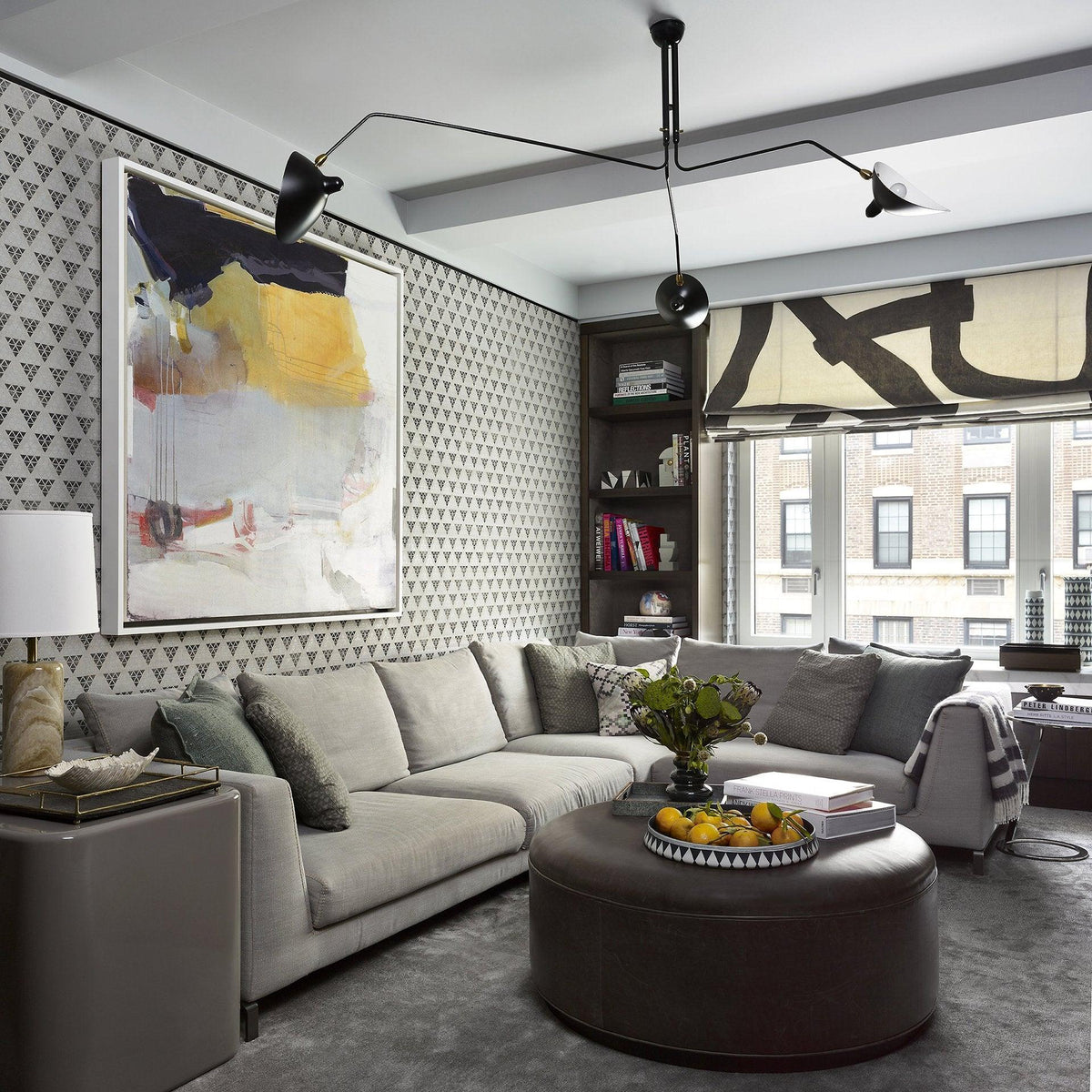 Arachnia | Suspended 3-Arm Ceiling Light with Rotating Reflectors, Black or White Finish