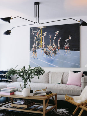 Arachnia | Suspended 3-Arm Ceiling Light with Rotating Reflectors, Black or White Finish