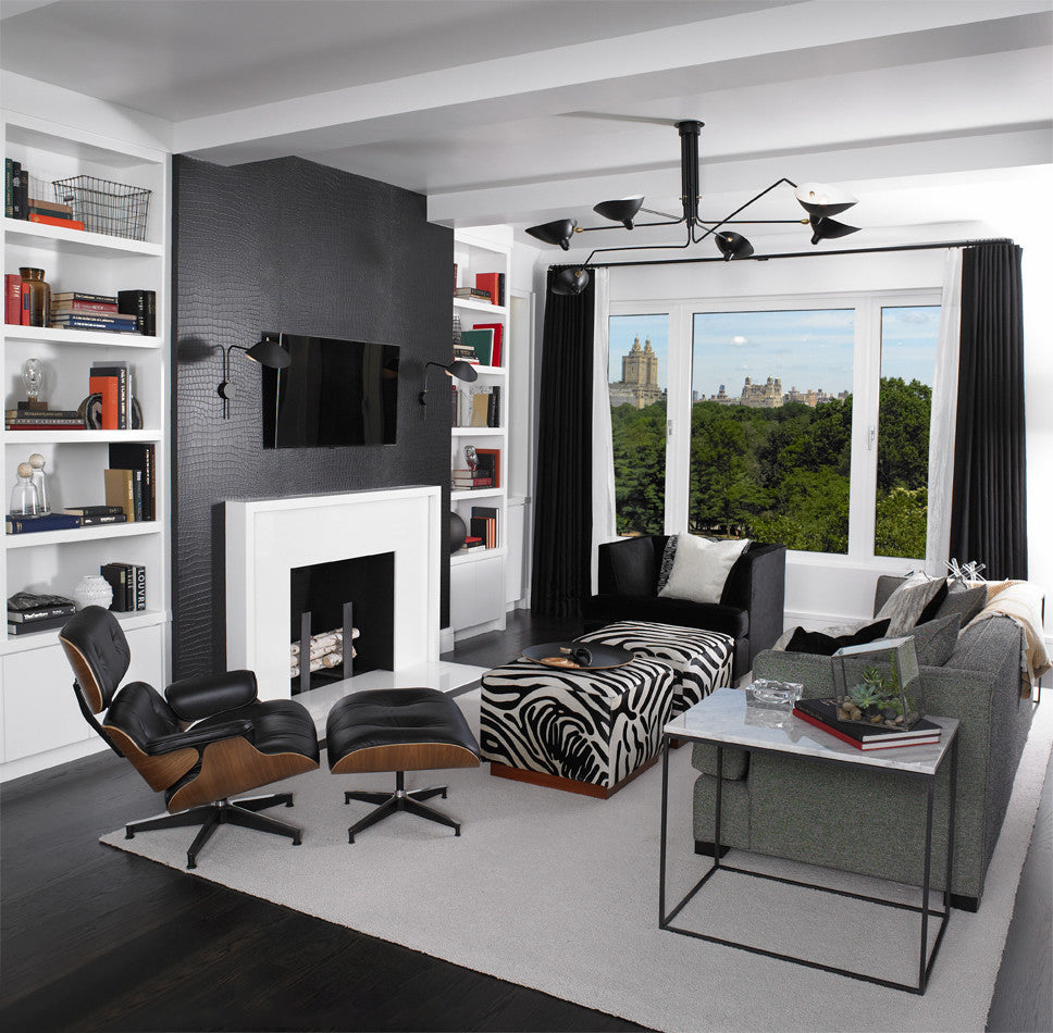 Arachnia | Suspended 3-Arm Ceiling Light with Rotating Reflectors, Black or White Finish