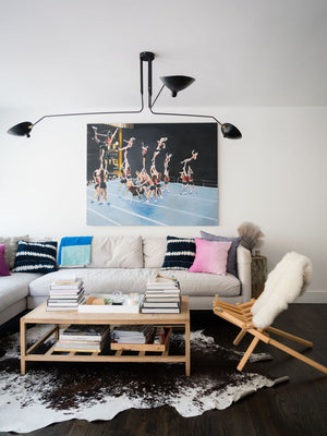 Arachnia | Suspended 3-Arm Ceiling Light with Rotating Reflectors, Black or White Finish