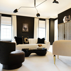 Arachnia | Suspended 3-Arm Ceiling Light with Rotating Reflectors, Black or White Finish