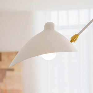Arachnia | Suspended 3-Arm Ceiling Light with Rotating Reflectors, Black or White Finish