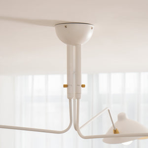 Arachnia | Suspended 3-Arm Ceiling Light with Rotating Reflectors, Black or White Finish