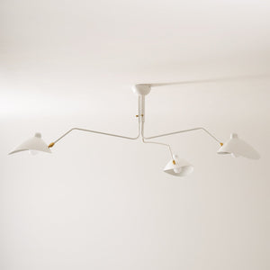 Arachnia | Suspended 3-Arm Ceiling Light with Rotating Reflectors, Black or White Finish