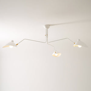 Arachnia | Suspended 3-Arm Ceiling Light with Rotating Reflectors, Black or White Finish