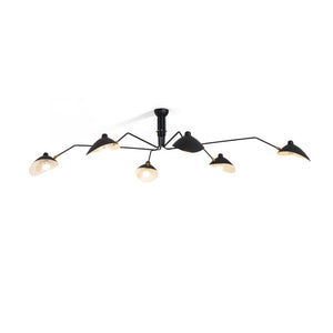 Arachnia | Suspended 3-Arm Ceiling Light with Rotating Reflectors, Black or White Finish