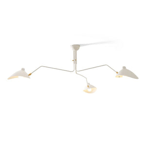 Arachnia | Suspended 3-Arm Ceiling Light with Rotating Reflectors, Black or White Finish