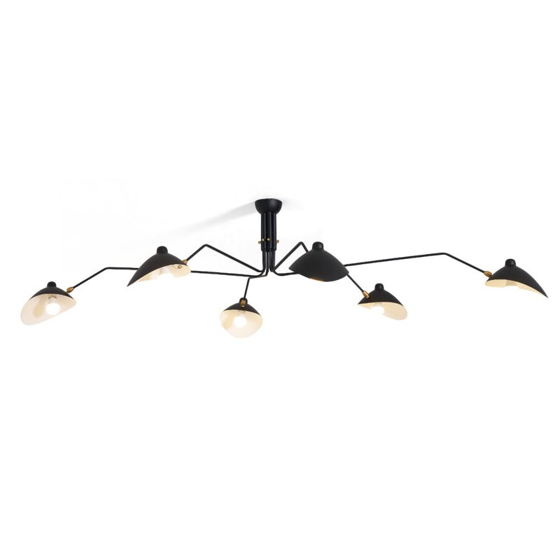 Arachnia | Suspended 3-Arm Ceiling Light with Rotating Reflectors, Black or White Finish
