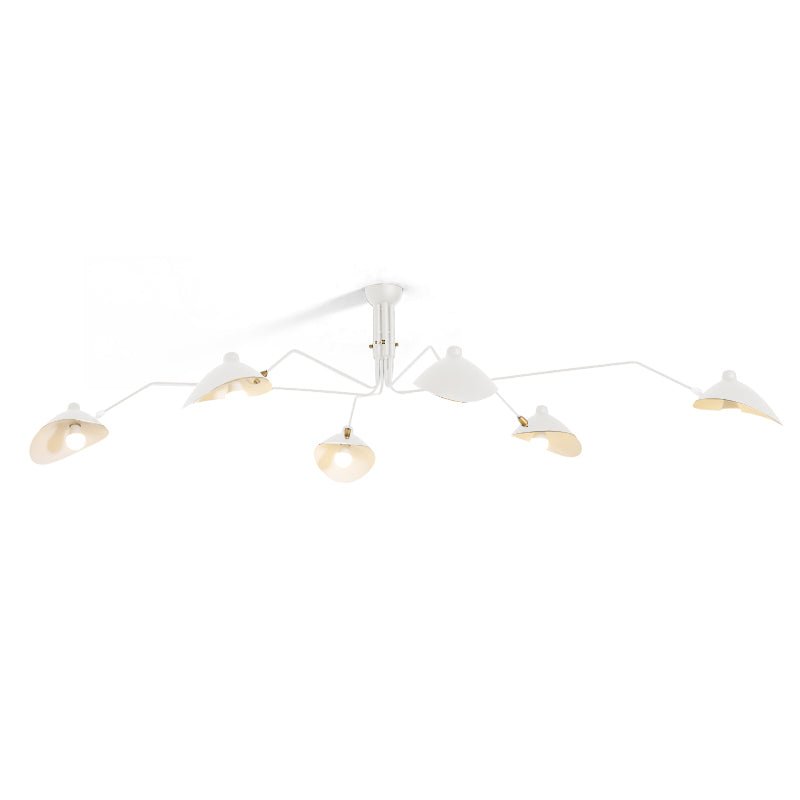 Arachnia | Suspended 3-Arm Ceiling Light with Rotating Reflectors, Black or White Finish