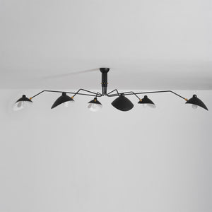 Arachnia | Suspended 3-Arm Ceiling Light with Rotating Reflectors, Black or White Finish