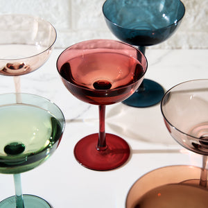 Tonal Champagne Coupe, Cocktail Glassware, Set of 6