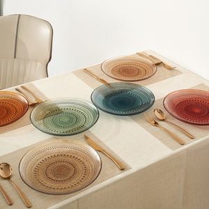 Tonal Hobnail Glass Plate, Set of 6