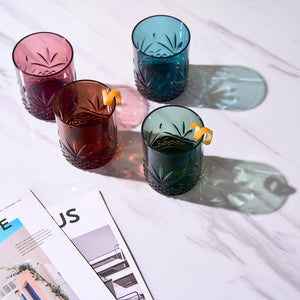 Onix Acrylic Crystal Lowball Glassware, Set of 4