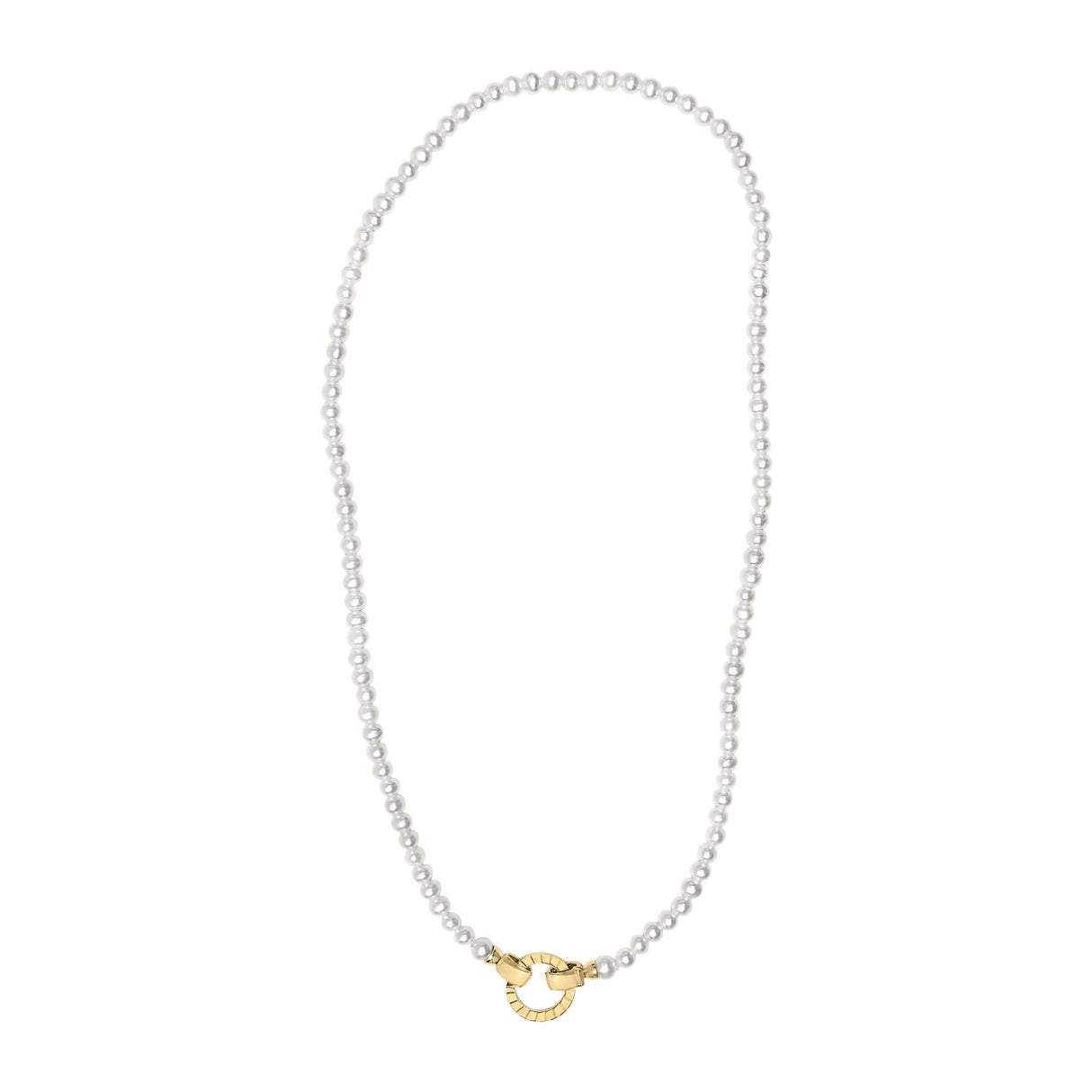 18K Yellow Gold Vermeil Pearl Strand Infinity Necklace