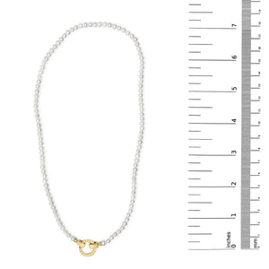 18K Yellow Gold Vermeil Pearl Strand Infinity Necklace